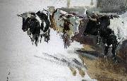 Joaquin Sorolla Bull Project oil on canvas